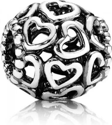 Charm Pandora Parsemé de Cœurs Pandora Moments Argent 925/1000