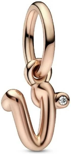 Charm Pandora Pendant Alphabet Lettre v Manuscrite