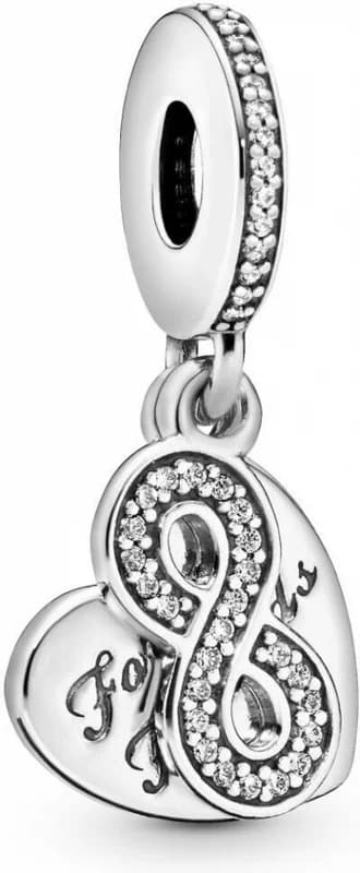 Charm Pandora Pendant Cœur Amis Pour La Vie Pandora Moments Argent 925/1000