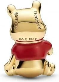 Charm Pandora Pendant Disney Winnie the Pooh in Metal gilded with fine gold 585/1000