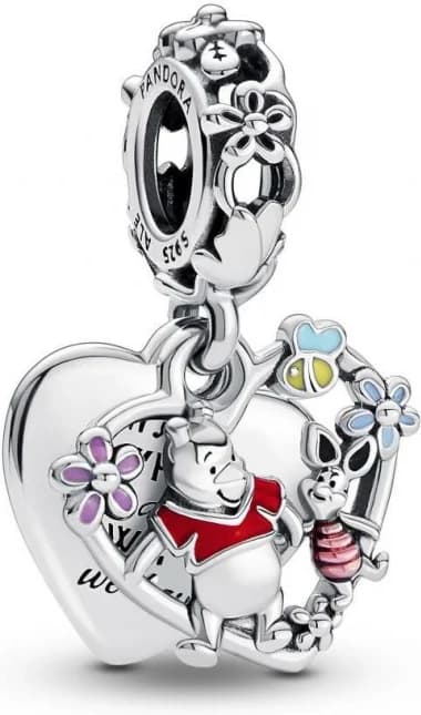 Charm Pandora Pendant Double Disney Winnie l’Ourson et Porcinet 792214C01 multicolore