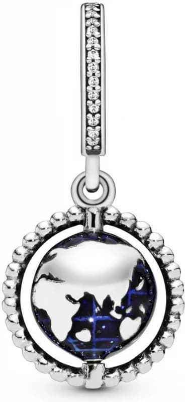 Charm Pandora Pendant Globe Pivotant Pandora Moments Argent 925/1000