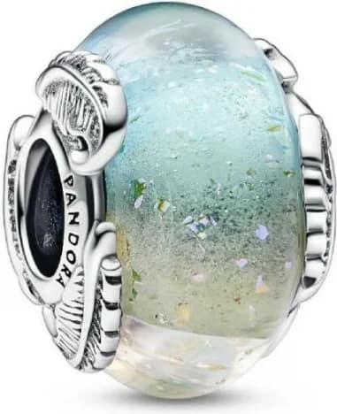 Charm Pandora Plume Recourbée et Murano Multicolore