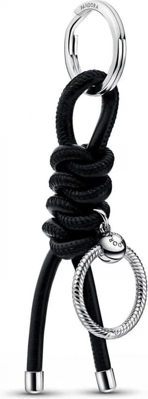 Charm Pandora Porte-Clés Sans Cuir noir Pandora Moments