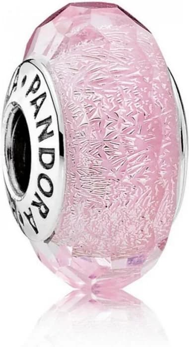 Charm Pandora Verre de Murano Rose Facetté Pandora Moments Argent 925/1000