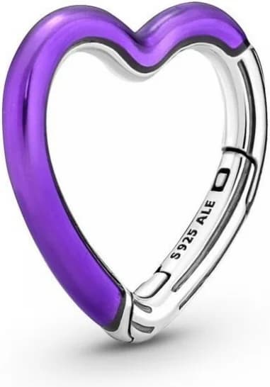 Connecteur Cœur Violet Lumineux Pandora ME