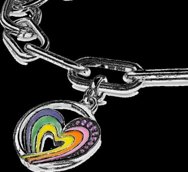 Heart of Freedom Rainbow Locket Pandora ME vue 3
