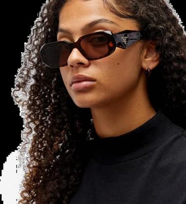 Prada Symbole PR 17WS rectangular sunglasses vue 3