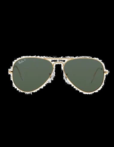 Lunettes de soleil Ray-Ban Aviator Large Metal RB3025 001/58 dorés polarisés vue 3