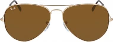 Lunettes de soleil Ray-Ban Aviator Metal RB3025 001/33 dorés verres marron vue 2