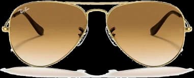 Lunettes de soleil Ray-Ban Aviator RB3025 001/51 dorés verres dégradés vue 3