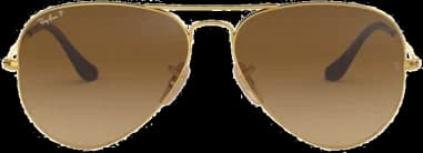 Ray-Ban Aviator RB3025 001/57 metal gold polarized sunglasses vue 3