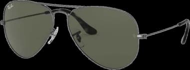 Lunettes de soleil Ray-Ban Aviator RB3025 9190/31 métal gris mat G-15
