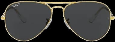 Ray-Ban Aviator RB3025 9196/48 metal gold polarized sunglasses vue 3