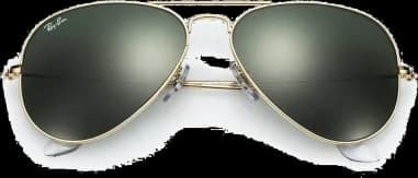Lunettes de soleil Ray-Ban Aviator RB3025 L0205 58-14 monture dorée forme pilote vue 2