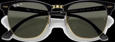 Lunettes de soleil Ray-Ban Clubmaster RB3016 901/58 noir polarisés vue 3