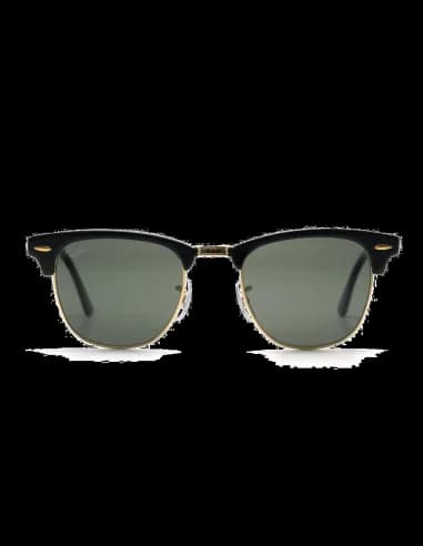 Ray-Ban Clubmaster RB3016 W0365 Black/Gold Sunglasses vue 2