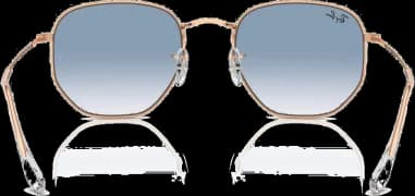 Ray-Ban Hexagonal Flat Lenses RB3548 9202/3F Gold rose Blue Gradient Sunglasses vue 3