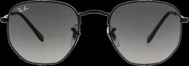 Lunettes de soleil Ray-Ban Hexagonal Flat Lenses RB3548 002/71 noir dégradés vue 2