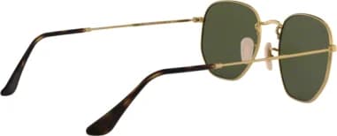 Lunettes de soleil Ray-Ban Hexagonal Flat Lenses RB3548N 001/58 dorés polarisés vue 3