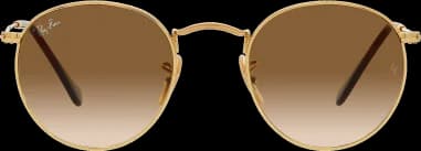 Lunettes de soleil Ray-Ban Round Metal RB3447 001/51 rondes marron vue 2