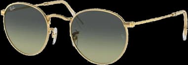 Lunettes de soleil Ray-Ban Round Metal RB3447 001/BH Rondes Arista doré gold