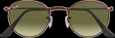 Lunettes de soleil Ray-Ban Round Metal RB3447 9002/A6 Rondes bronze cuivre vue 2