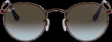 Lunettes de soleil Ray-Ban Round Metal RB3447 9003/96 marron cuivre vue 2