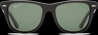 Lunettes de soleil Ray-Ban Wayfarer RB2140 901/58 noir polarisés vue 3