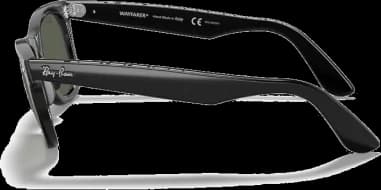 Lunettes de soleil Ray-Ban Wayfarer RB2140 901/58 noir polarisés vue 2