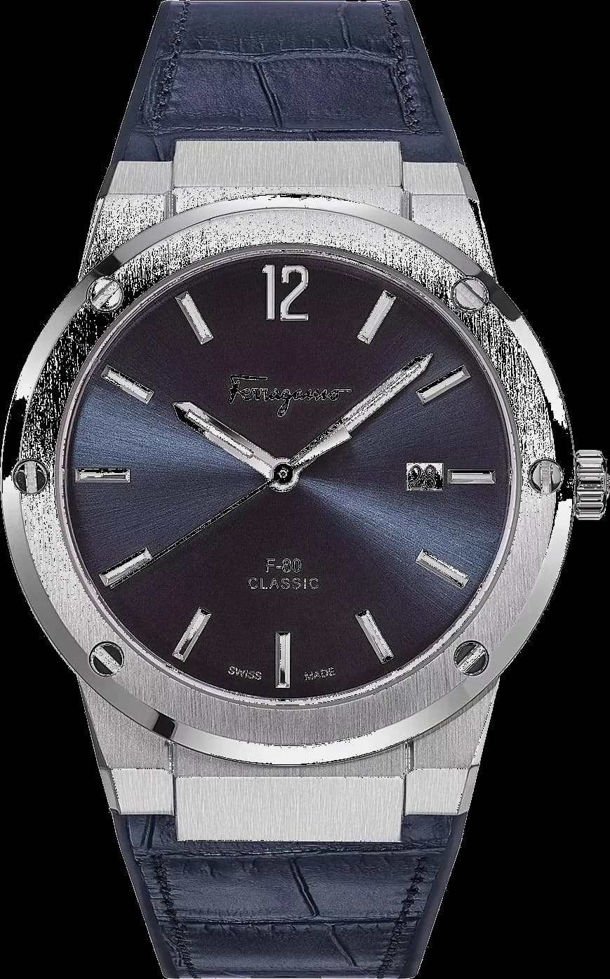 Salvatore Ferragamo SFDT00319 vue de côté, bracelet cuir