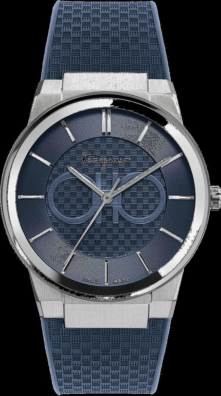 Salvatore Ferragamo SFHP00120 vue de côté, bracelet silicone