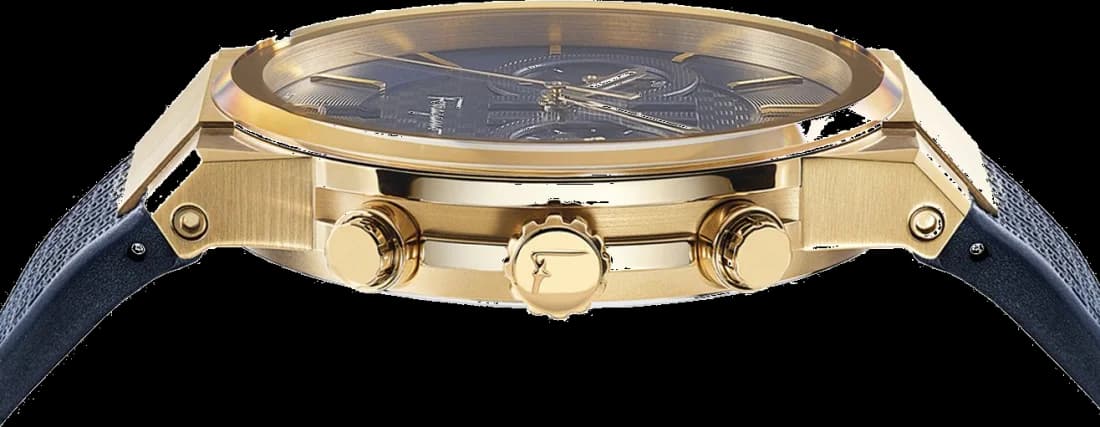 Salvatore Ferragamo SFME00221 Blue and Gold Chronograph with Silicone Strap vue 4