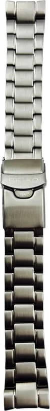 Seiko 22mm stainless steel replacement strap with folding clasp