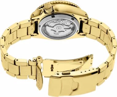 Montre Seiko SRPK18 homme verso boîtier or