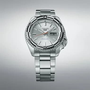 Montre Seiko SRPK09K1 homme détail cadran argent