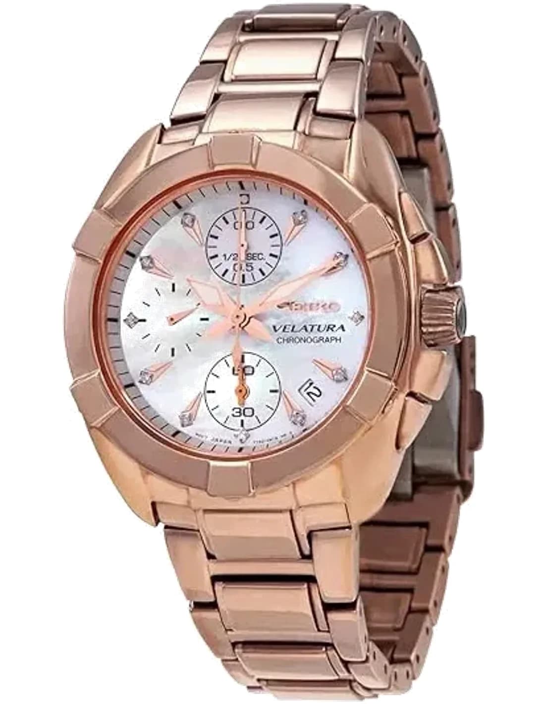Seiko SNDX92P1 vue de côté, bracelet acier