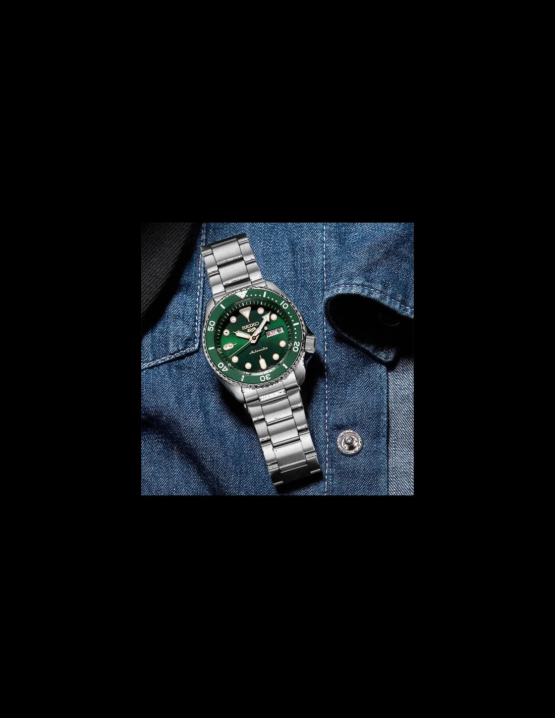 Seiko 5 Automatic SRPD63K1 Green Dial Diver's Watch vue 4