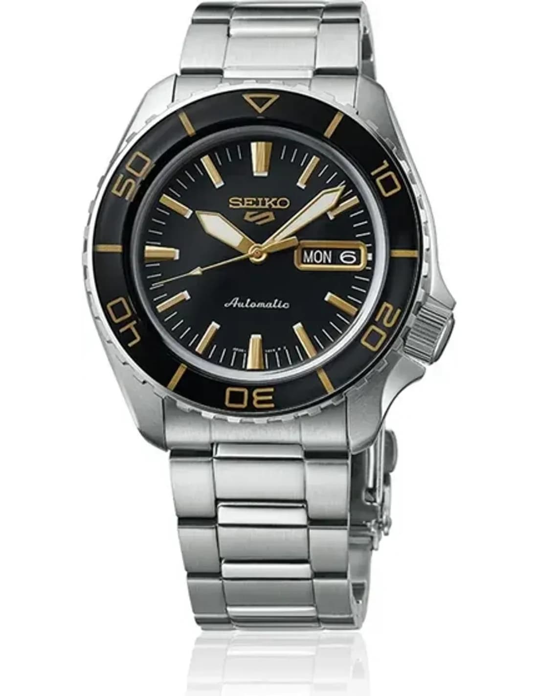Seiko SRPK99K1 vue de côté, bracelet acier