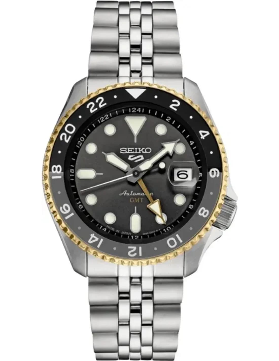Seiko SSK021K1 vue de côté, bracelet acier