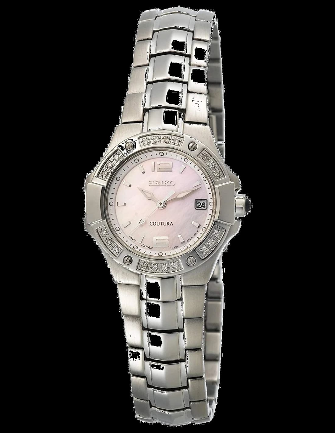Montre Seiko SXD691P1 Coutura avec Diamants et Verre Saphir vue 2