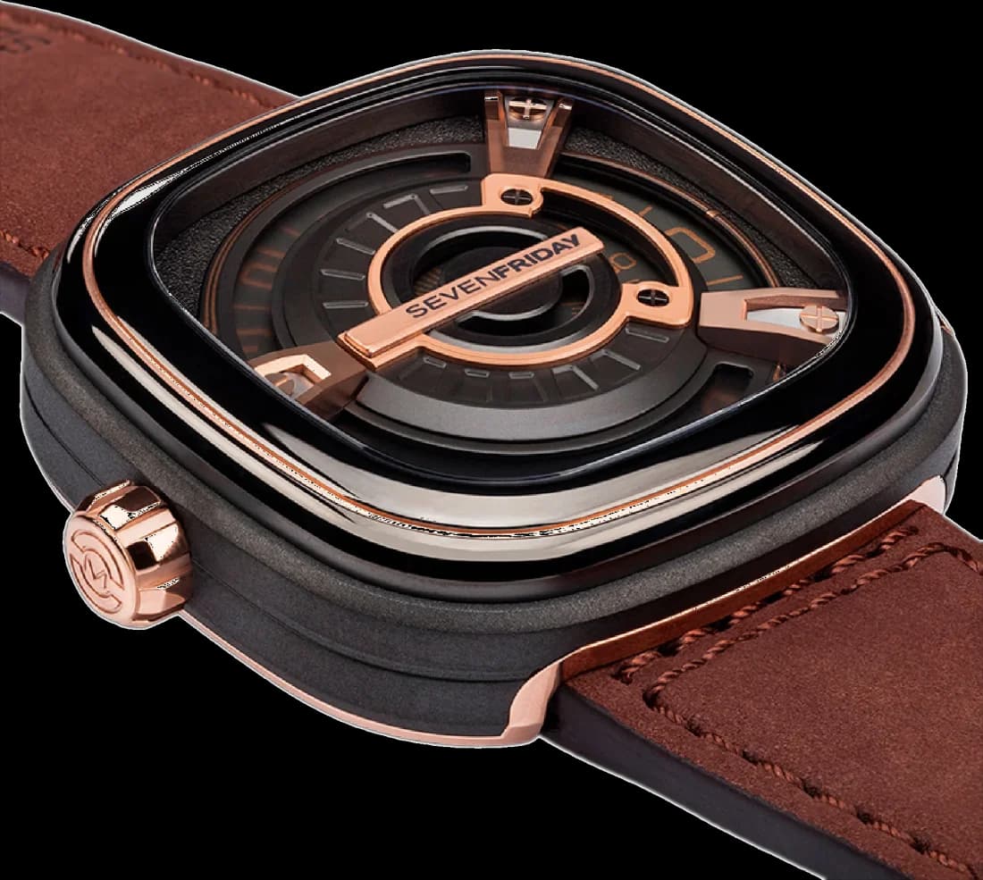 Sevenfriday M2/02 côté fond de boîtier noir