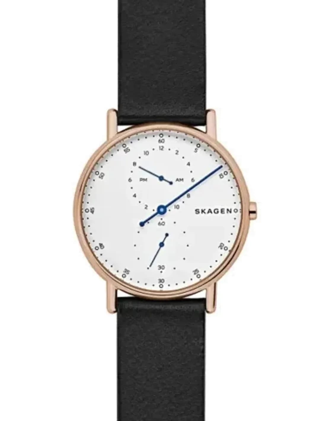 Skagen SKW6390 Signatur Brown Leather Strap White Dial Watch vue 2