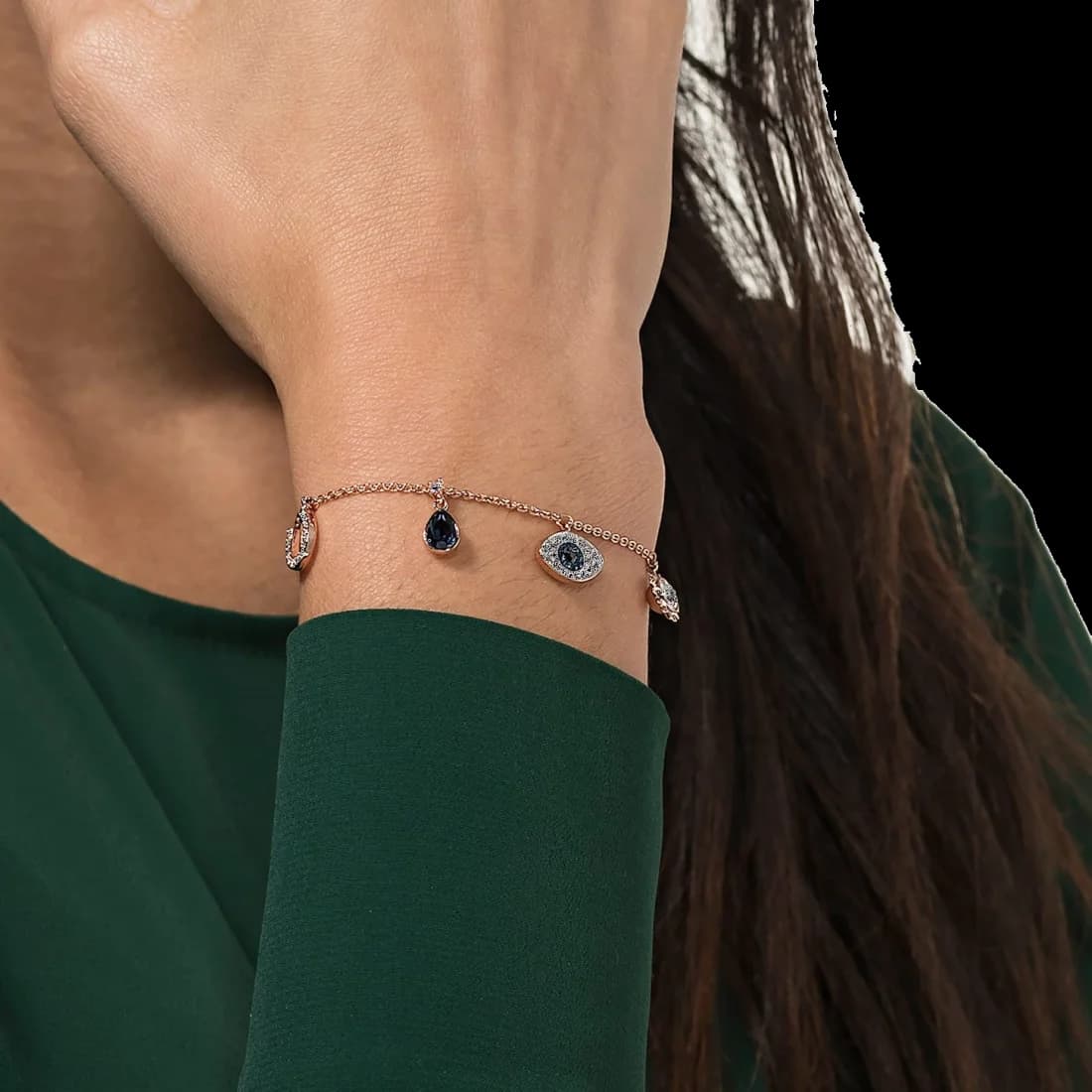 Bracelet Swarovski 5497668 Symbolic a breloques en métal or rose vue 6