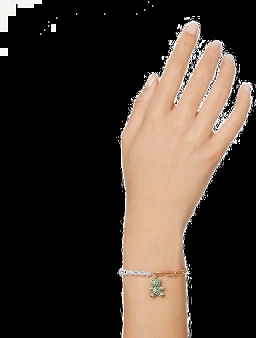 Swarovski 5669167 Teddy Bear Green Adjustable Pearl Bracelet vue 6