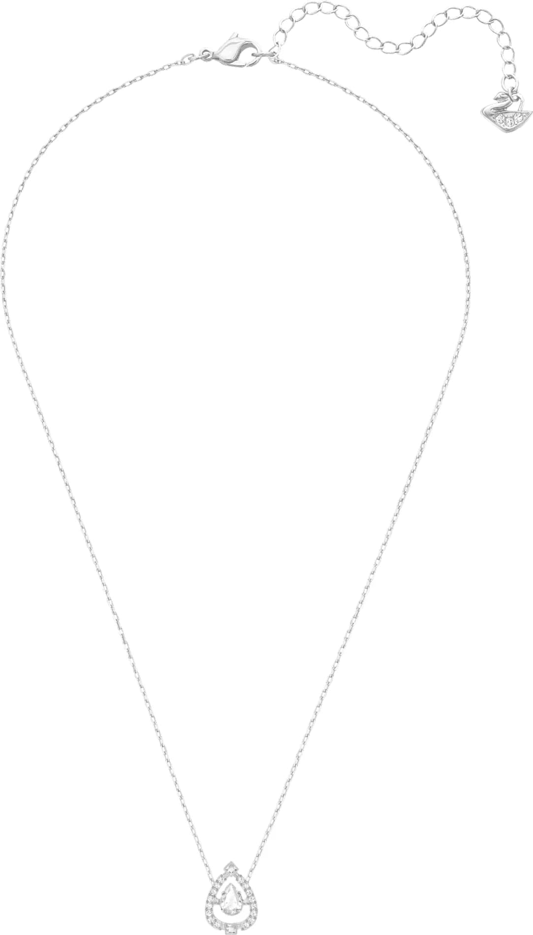 Swarovski Sparkling Dance 5451992 Rhodium-Plated White Crystal Necklace vue 3