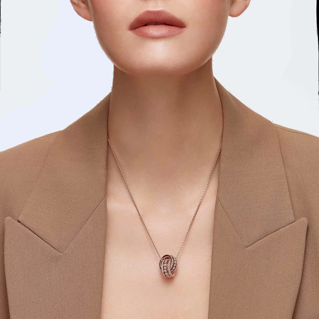 Collier Swarovski Further 5419853 plaqué or rose cristaux blancs vue 5