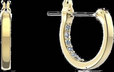 Boucles d'oreilles Swarovski Minnie 5566692 plaqué or incrustées de cristaux vue 5