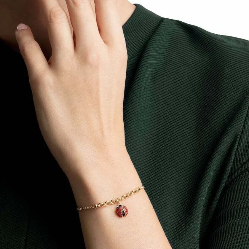 Bracelet Swarovski Remix Ladybug 5466832 plaqué or coccinelle incrustée de cristaux vue 5