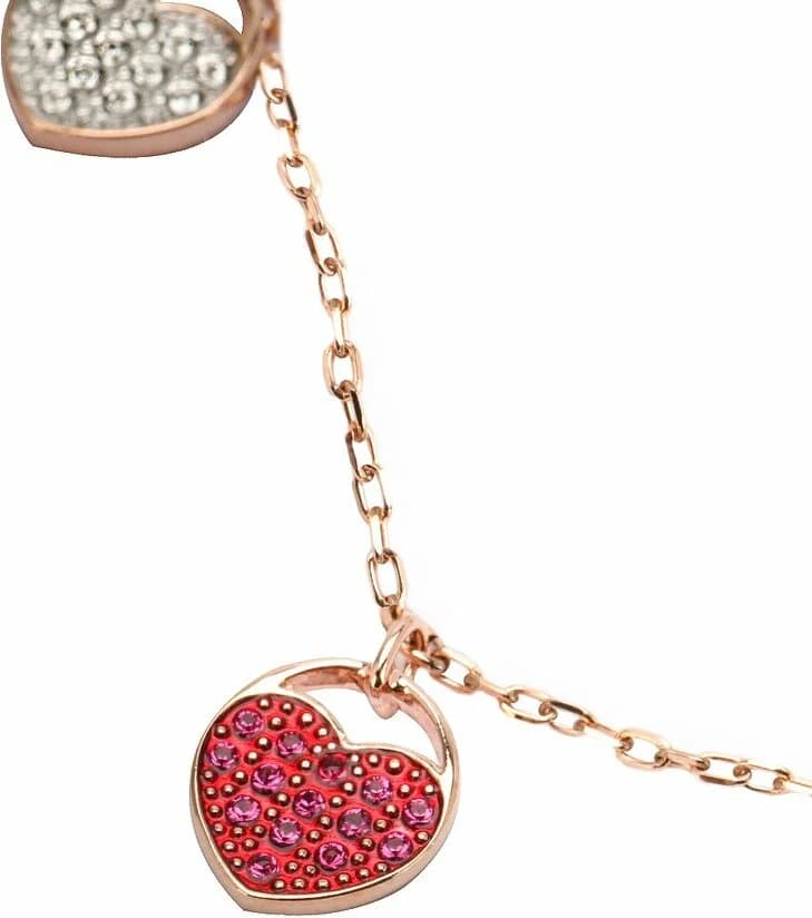 Bracelet Swarovski Ginger 5472444 plaqué or rose cœurs incrustés de cristaux vue 3